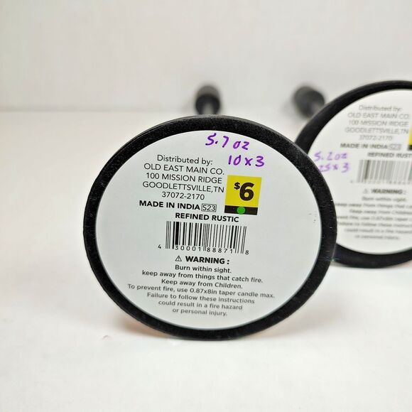 Lot of 3 Black Metal Candlesticks Candle Holders Minimalist Modern Taper Stand - Picture 11 of 12